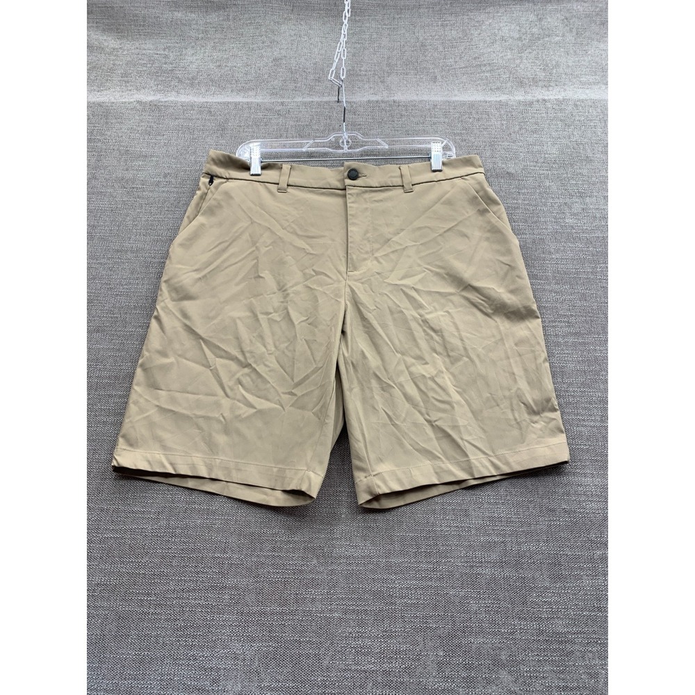 32 Degrees Cool Stretch Performance Chino Shorts Mens 34 Beige‎ Golf Resort Wear